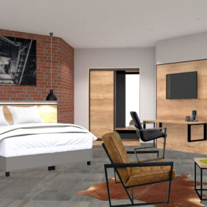 Hotelzimmer Industrie Halifax Natur Schwarz