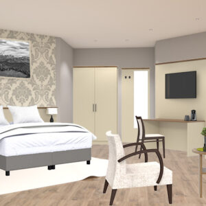 Hotelzimmer Landhausstil Dakargrau